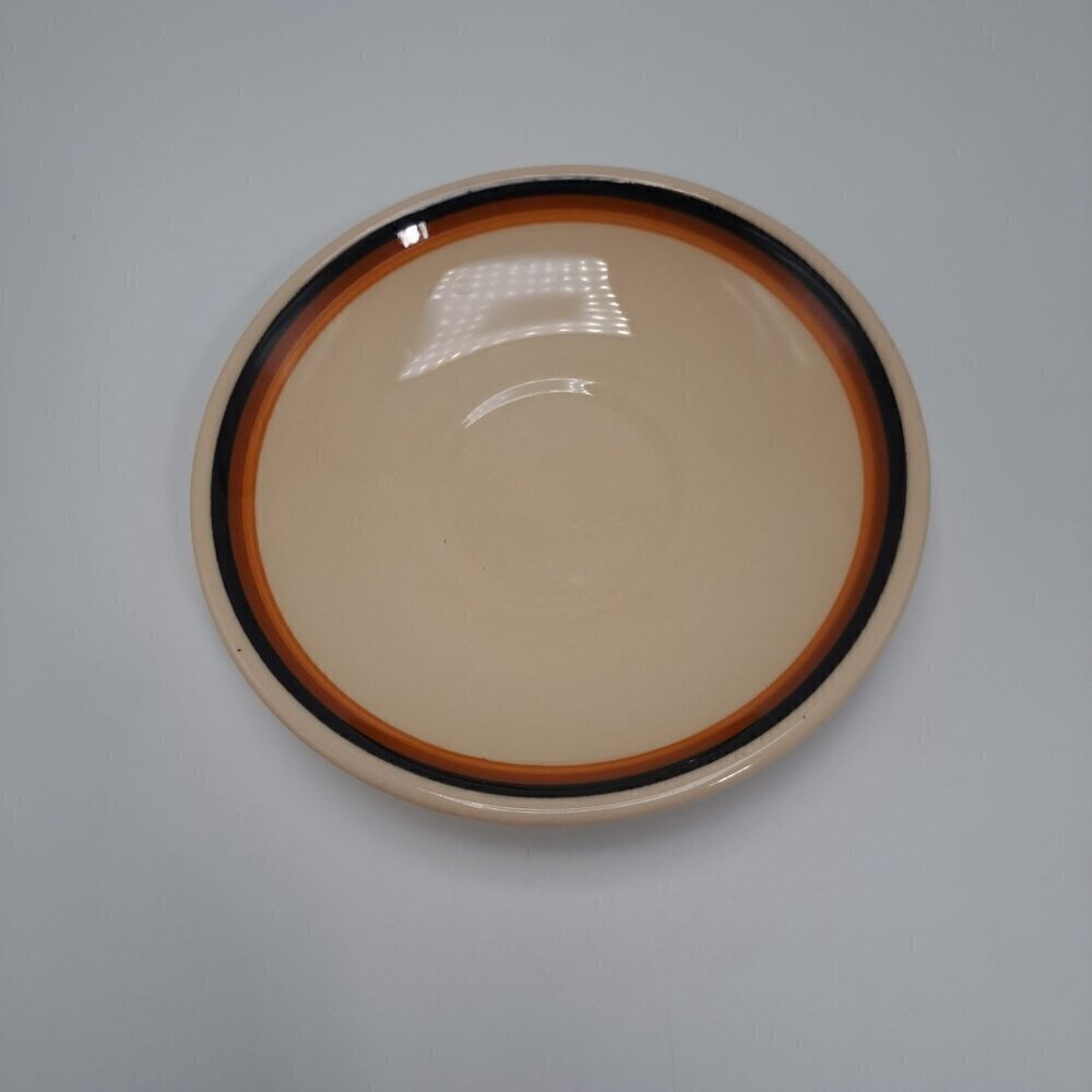 Shenango Restaurant China Incaware Tri-color Band  Saucer New Castle PA USA